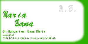 maria bana business card